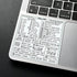 Synerlogic (M+Intel) Mac OS Reference Keyboard Vinyl Shortcut Stickers Compatible with MacBook Pro Air iMac Mini (4-Pack Black/White/Clear/Rainbow...