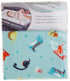 Dinosaurs Deluxe Flannel Changing Pad Cover - Dinosaurs Scatter Print Cotton Flannel, Blue, Orange, Red, Green, Fully Elasticized, 6 in Deep Pocke...