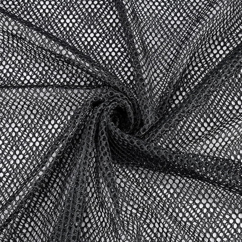 BENECREAT 2yard Black Mesh Fabric, Polyester Hexagon Tulle Netting for Bag Making, Inner Linings and Wash Bags, 61 inch Wide...