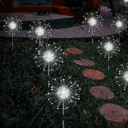 Solar Garden Decoration Light Outdoor, DIY Solar Firework Light 40 Copper Wires 120 LED 2 Lighting Modes,Waterproof Stake Landscape Light for Part...