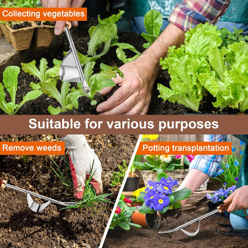 FIAMER Gardening Supplies Outdoor Garden Planting Farmland Lawn Gifts Hand-held Weeding Tools (11.8In0.8In, Yellow)...