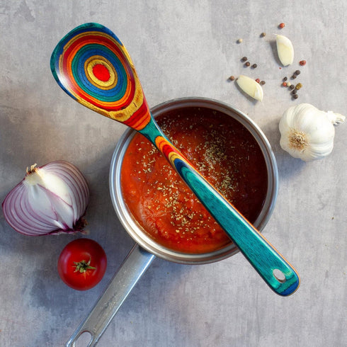 Baltique Montego Bay Collection 12-1/2" Wooden Cooking Spoon, Safe for Nonstick...