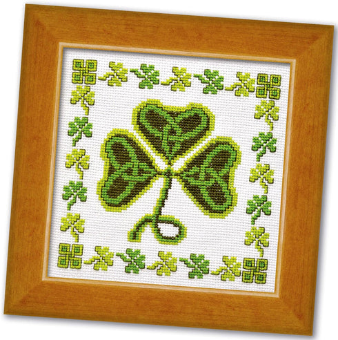 Irish Cross Stitch Kit 'Shamrock' - Symbol of Ireland Clover Embroidery - DIY Handmade Gift...