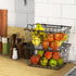 Simple Houseware 2 Pack Stackable Single Wire Basket, (11.5 x 15 x 7.5 in)...