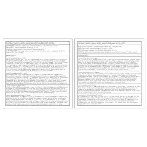 Skin Care Set JAPAN SAKURA Beauty Gift Sets Skin Care Kit with Cleanser, Serum, Eye Cream, Face Cream Travel Kit for Women Mom Wife Teen Girls Gen...