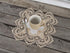Gold European Lace and Antique Jacquard Fabric Doily, Placemat (14 Inch Square)...