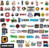 Video Game Themed Custom Vinyl Die-Cut Sticker Pack, Adhesive Decals for Laptop, Water Bottle, Journal, and Phone (64 Pack)...