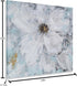 Yihui Arts White Flower Painting - Hand Painted Grey Floral Canvas Wall Art for Home Decor...