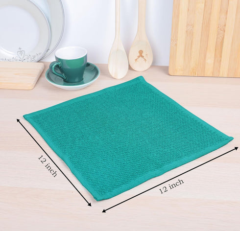 AMOUR INFINI Cotton Kitchen Dish Cloths Set of 8 – Highly Absorbent, Super Soft Premium Terry Cleaning Cloth (12"x12" Inch) Premium Dishcloths for...