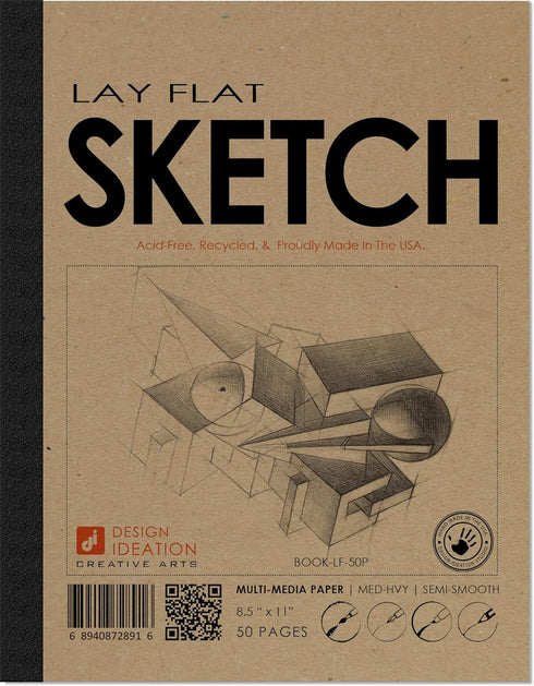 Design Ideation Lay Flat Sketch. Removable Sheet Sketchbook. Premium Paper. Smart-Bind Reinforced Lay Flat Binding. (8.5" x 11") LF-2550-LS...