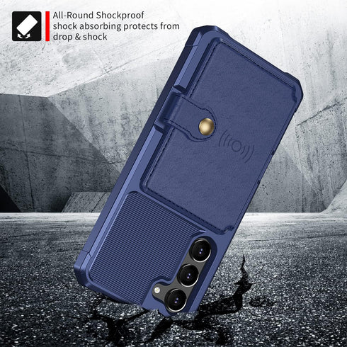 Asuwish Phone Case for Samsung Galaxy S23 Plus S23+ 5G Wallet Cover with Tempered Glass Screen Protector and Credit Card Holder Slot Magnetic Stan...