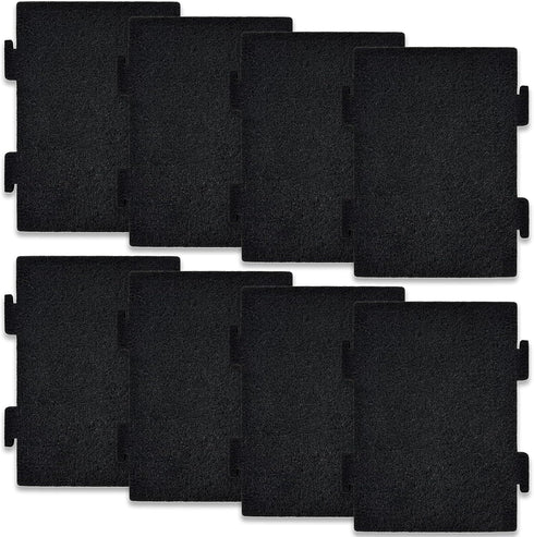 8 Pack Replacement Air Filters for Microwave Oven, Premium Activated Charcoal Air Filters Compatible with Whirlpool Over The Range Microwaves YKML...