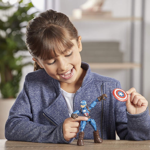 Marvel E7869 Avengers Bend and Flex Action Figure Toy, 6-Inch Flexible Captain America, Includes Accessory, Ages 4 and Up...