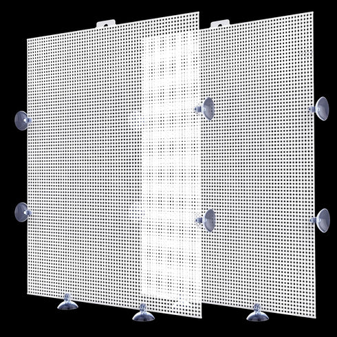 2 Pack Fish Tank Divider, Plastic Grid Cuttable Grid Plate Fish Separator with 12 Suction Cups DIY Designed Clear Easy to Bent 17 * 13in...
