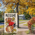 Fall Football Welcome Garden Flag 12 x 18 Inch Vertical Double Sided Burlap, Autunm Pumpkin Sports Game Day Flag for Yard Thanksgiving Holiday Out...