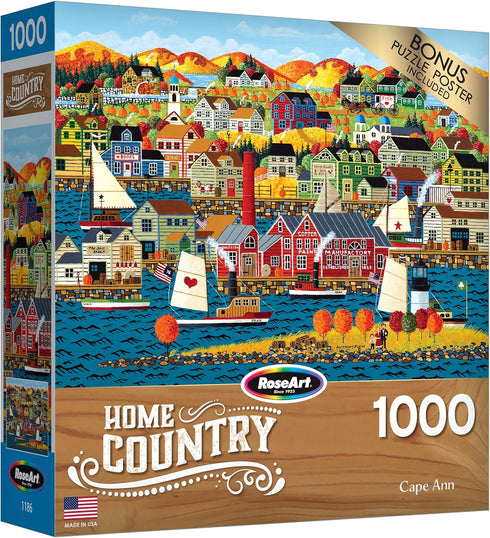 RoseArt - Home Country- Cape Ann - 1000 Piece Jigsaw Puzzle for Adults...