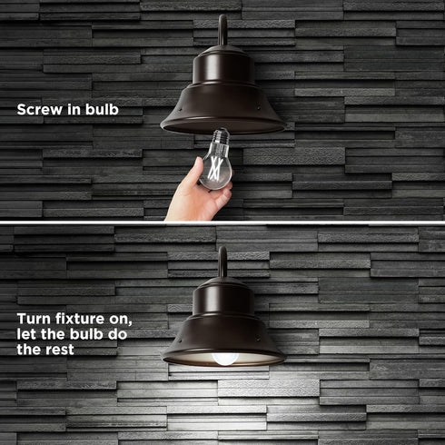 Feit Electric LED Built-in Dusk to Dawn Sensor Intellibulb - Clear Filament A19 with an E26 Medium Base Light Bulb - 60W equivalent - 15 Year Life...