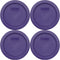 Pyrex 7202-PC 1-Cup Plum Purple Food Storage Replacement Lid (4-Pack) - Made in USA...
