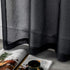DUALIFE Black Sheer Curtains 72 Inch Length for Bed Room Set of 2 Panels Rod Pocket Faux Linen Semi Translucent Short Curtains for Office Kitchen ...