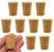 EISCO 10PK Cork Stoppers, Size #8-17mm Bottom, 22mm Top, 27mm Length - Tapered Shape, Natural Bark Material - Great for Household & Laboratory Use...