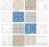 Acrylic Free Motion Quilting Template Designs 4pcs DIY Transparent, Domestic Sewing Machine Ruler, Grip 5, Border Template for Beginner and Profes...