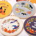 REEWISLY Halloween 4 pcs of Embroidery kit with Patterns and Instructions, DIY Adult Beginner Embroidery Kits, Including 4 Plastic Embroidery Ring...