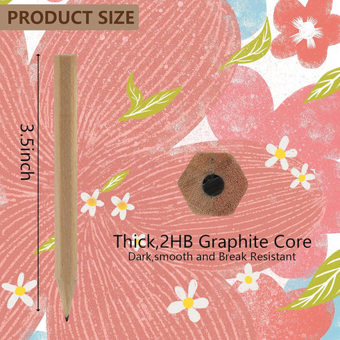 LUTER 24pcs Short Hexagon Pencils Mini Wood Pencils Hexagonal Pencils Short Wood Pencils Bulk for Preschoolers, Toddlers, Kindergarten, School, Ho...