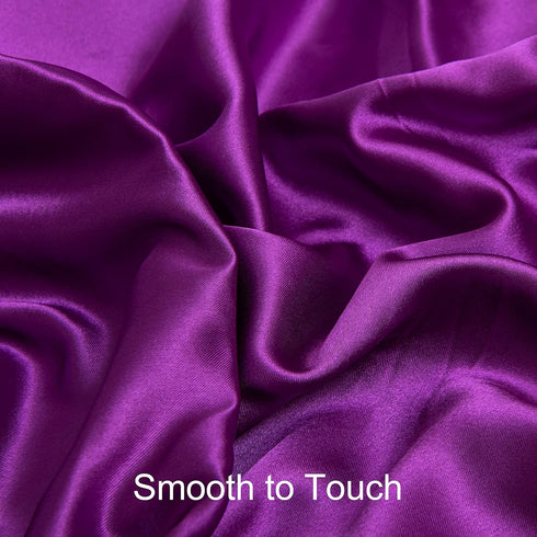 NTBAY Silk Satin Fitted Crib Sheet, Super Soft and Silky 28x52 Crib Sheet for Standard Crib and Toddler Mattresses, Boys, Girls, Unisex, Purple, 2...