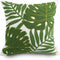 Embroidery Throw Pillow Covers 18x18 Home Decor Loop Tropical Green Leave Floor Pillow Cover for Couch 100% Cotton Canvas Cushion Cover Pillow Cas...