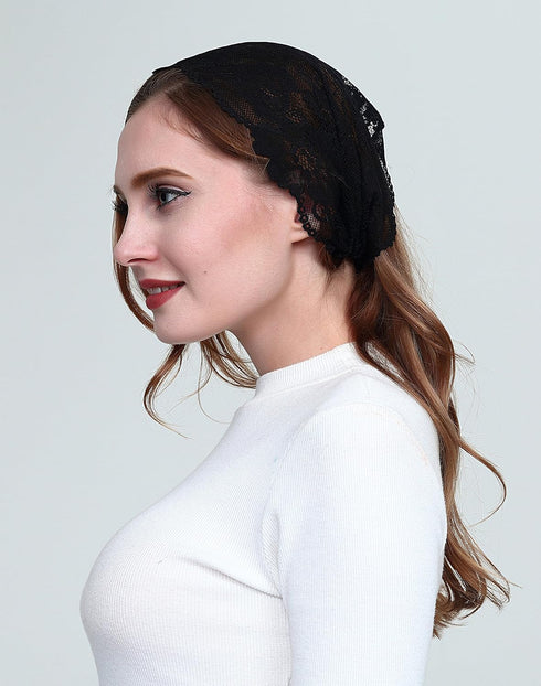 Vintage French Lace Headband Soft Headwrap Head Covering Church Veil H2...