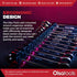 Olsa Tools Wall-Mounted Wrench Rack - Red Anodized Aluminum Rail with Black Clips - Stores 14 SAE or Metric Wrenches Securely - Professional Organ...