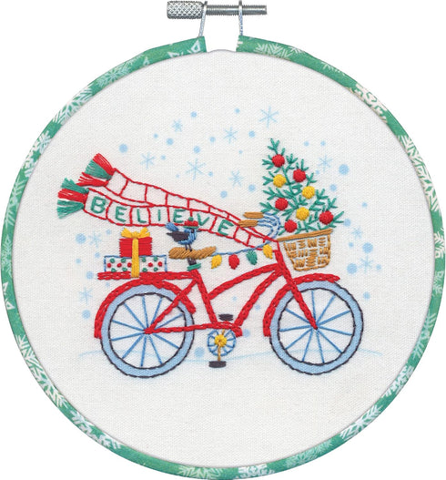 Dimensions Holiday Bicycle Embroidery Kit, 6" D, Multicolor 5......