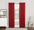 Sun Zero Easton Energy Saving Blackout Rod Pocket Curtain Panel, 40" x 84", Red...