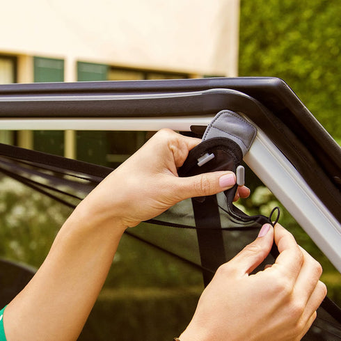 Munchkin® Brica® Magnetic Stretch to Fit™ Sun Shade, Black, 1 Pack...