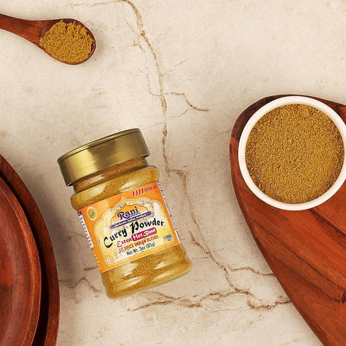 Rani Curry Powder EXTRA HOT (11-Spice Authentic Indian Blend) 3oz (85g) PET Jar ~ All Natural | Salt-Free | Vegan | No Colors | Gluten Friendly | ...