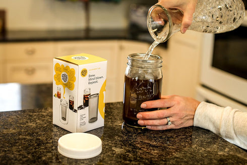 Brew Tube Cold Brew Coffee Filter – Stainless Steel Reusable Mesh for Wide Mouth Mason Jars (1–2 Quart), Airtight DIY Iced Coffee & Tea Maker...