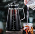 Aquach Airtight Cold Brew Coffee (Iced Tea) Maker 51oz/1.5L, BPA-Free, Durable Borosilicate Glass Pitcher and Stainless Steel Fine-Mesh Filter, Di...