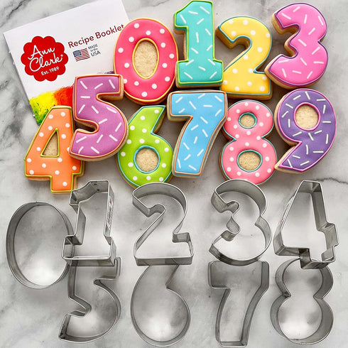 Ann Clark Cookie Cutters Number Cookie Cutters 9-Pc. Set Made in USA...