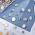 OLYCRAFT 100pcs Alloy Shank Buttons Metal Flat Buttons 5 Sizes Round Sewing Buttons for Sewing DIY Crafts and Jewelry Making - Platinum...