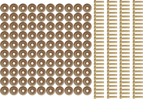 Wood Wheels - 100 Pack with Free Axle Pegs - Made in USA (.75" Diameter)...