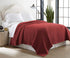 Sun Yin 100% Cotton Soft Cozy Twin Blanket, Burgundy, Wine...