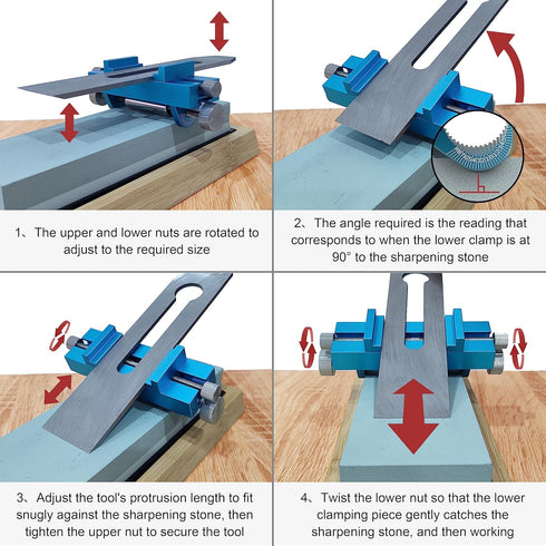 Honing Guide Tool Newly Upgraded - Direct and Precise Angle Determination, Sharpener Jig of Whetstone for Woodworking- Chisels and Planes Blades 0...