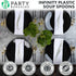 Party Bargains Disposable Plastic Black Gold Soup Spoons, Infinity Modern Design Utensils, 20 Pack...
