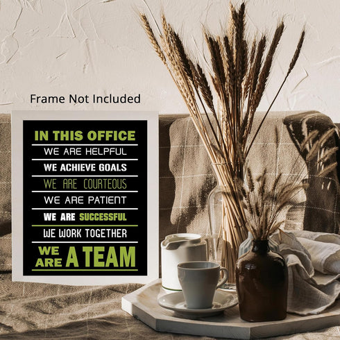 Posterizer 1 pcs-in this office we are a team quote-Workplace & Office Art-Motivational & Inspirational Art-Gift for Boss, Manager-decor for offic...