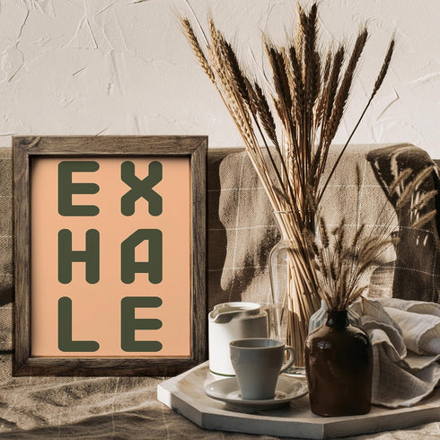 Posterizer 1 pcs-Exhale-encouraging minimalistic wall art-Motivational & Inspirational Art-Typography Art-decor for Girls, Teens Bedroom- UNFRAMED...