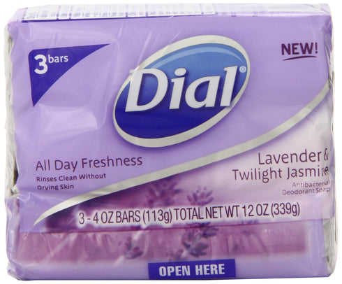 Dial Antibacterial Deodorant Soap Lavender & Twilight Jasmine - 3 CT...
