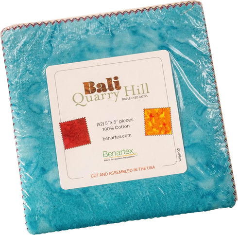 Bali Batik Quarry Hill 5X5 Pack 42 5-inch Squares Charm Pack Benartex, Assorted (QUAR5PK)...