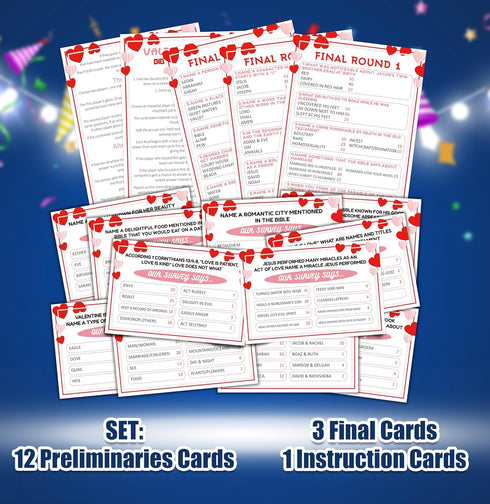 Valentines Day Games for Adults,Valentine's Day Bible Feud,Bible Friendly Feud,Valentine's Day Friendly Feud Quiz,Fun Feud Game for Family,Family ...