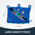 ZIPIT Monster Pencil Pouch for Boys | 3-Ring Binder Pencil Case | Large Capacity Pen Case for School (Blue)...