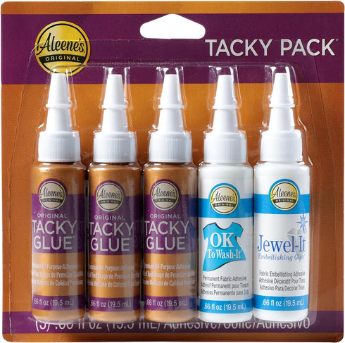 Aleene's Glue 24354 AR24354 Mini Tacky Pack Tacky Wash It Jewel It...